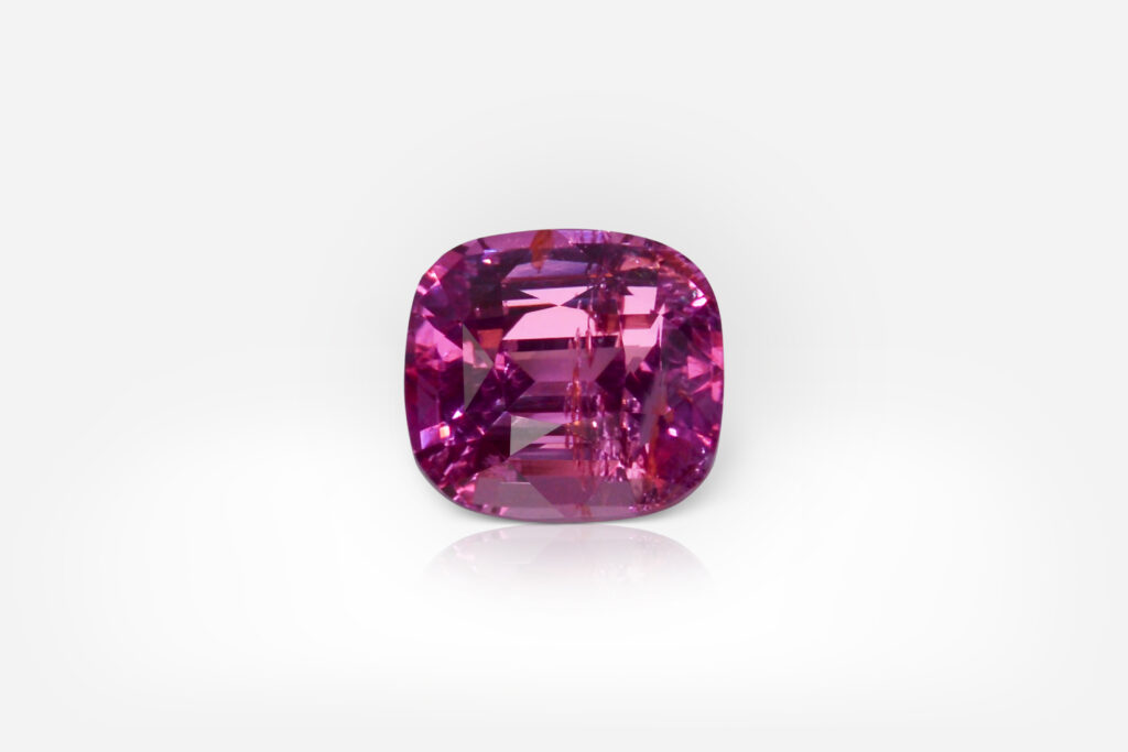 1.07 carat Vivid Purplish Pink Cushion Shape Sri Lanka Sapphire