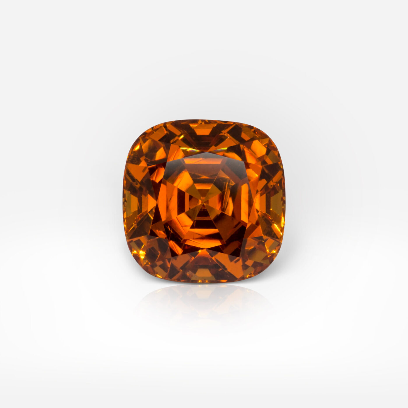 3.41 carat Mandarin Color Cushion Shape Garnet - picture 1