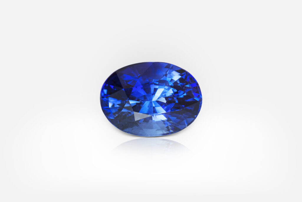 6.21 carat Vivid Blue Oval Shape Sri Lanka Sapphire GRS