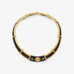 Vintage Rosewood Yellow Sapphire Diamond Collar - thumb picture 1