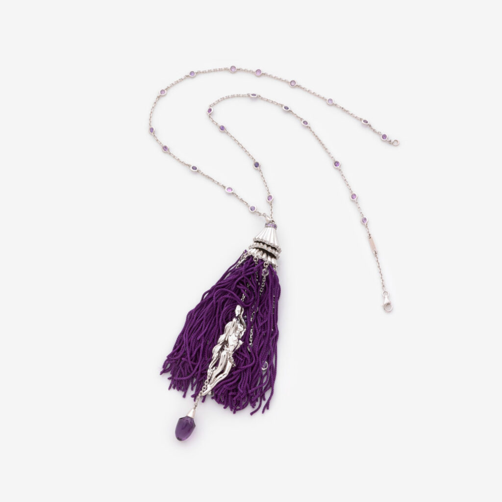 Boucheron Pompadour Diamond & Amethyst Sautoir Necklace