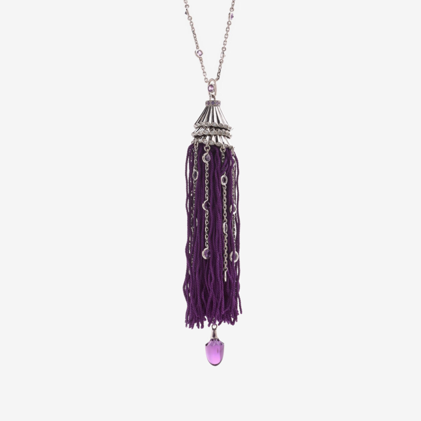 Boucheron Pompadour Diamond & Amethyst Sautoir Necklace - picture 1