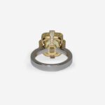 10.31 ct Radiant-Cut Fancy Intense Yellow Diamond Ring Back View