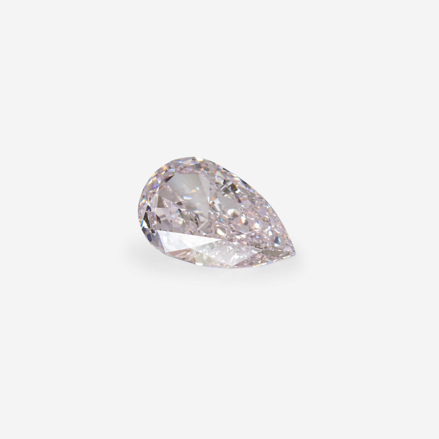 3.31 Carat Fancy Light Pink Pear Modified Brilliant Natural Diamond GIA on Gray Background