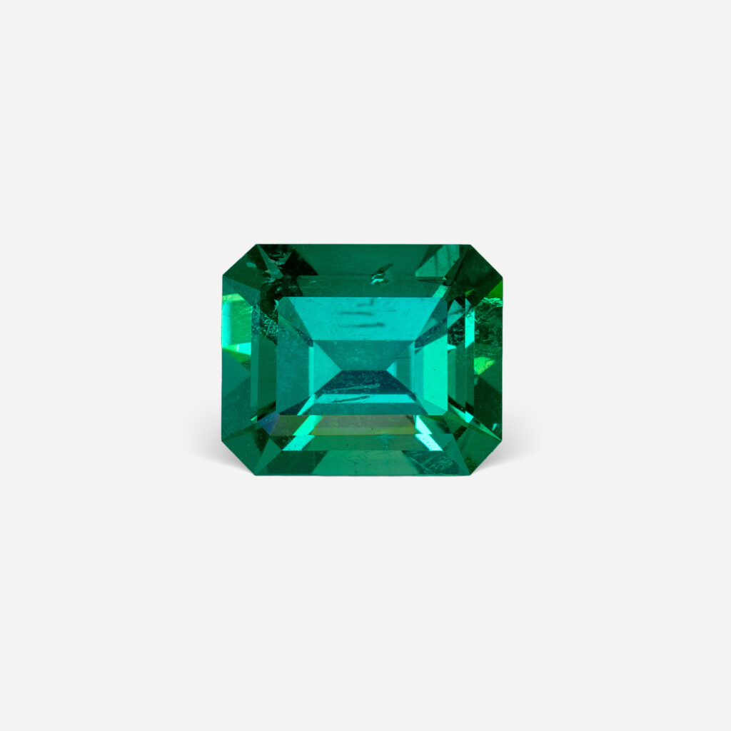 2.75 Ct Intense Green Octagonal Colombian Emerald No Oil