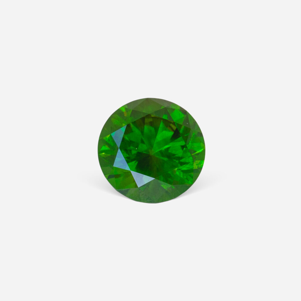 3.21 Ct Vivid Green Round Demantoid Garnet