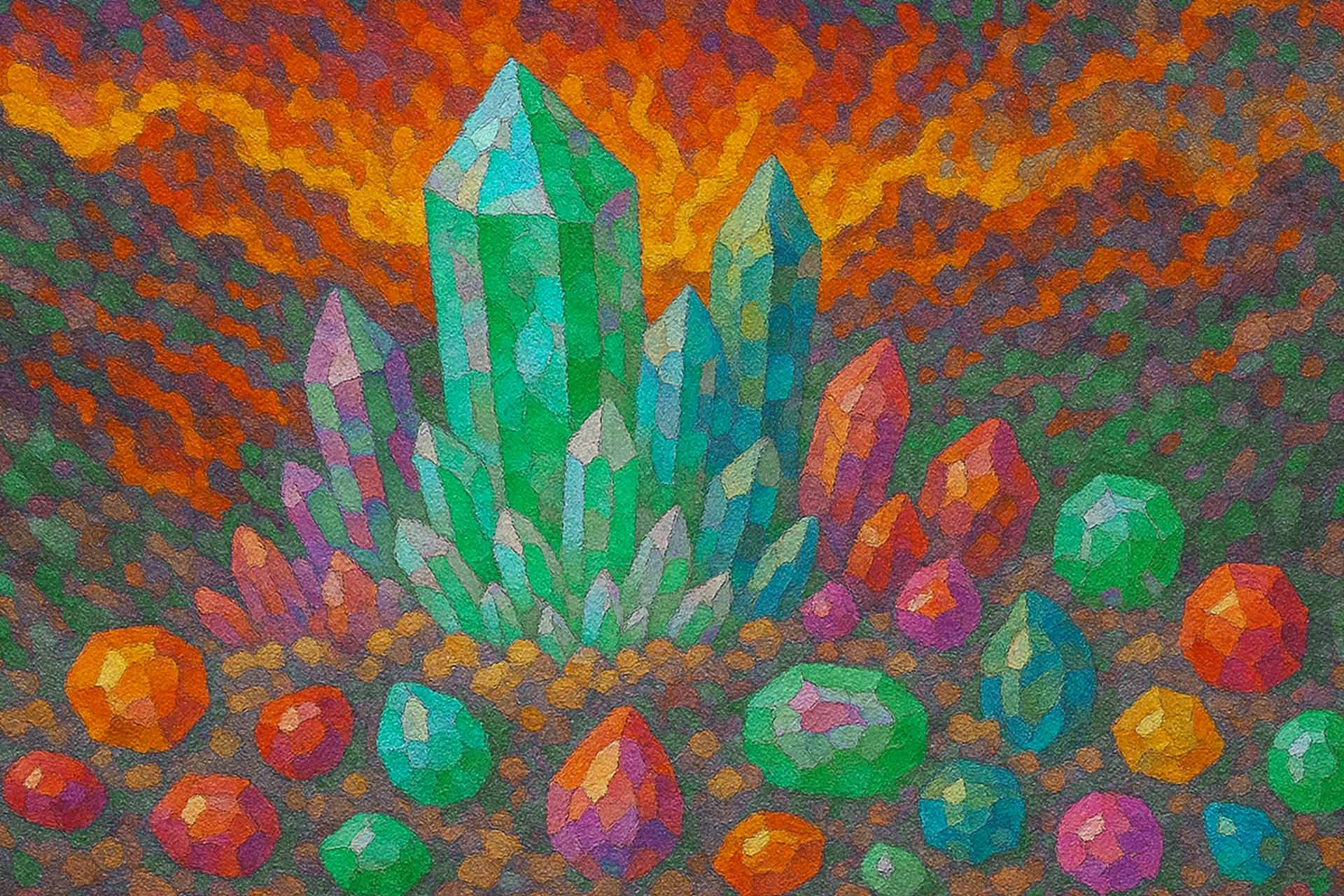 Gems Crystallization from Magma Process