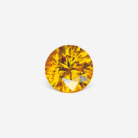 1.00 Ct Fancy Vivid Orangy Yellow Round Brilliant Natural Diamond GIA