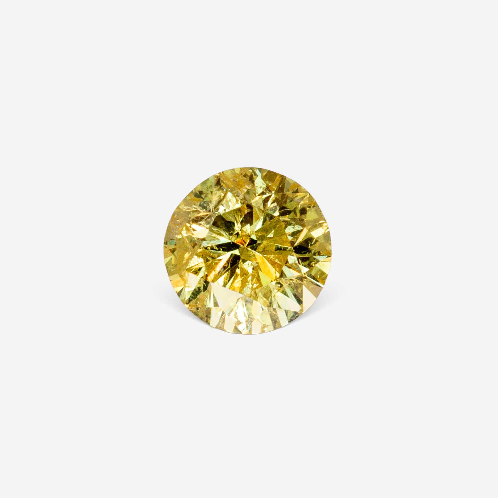 1.02 Ct Fancy Vivid Yellow Round Brilliant Natural Diamond GIA