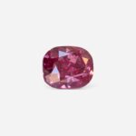 0.22 Ct Fancy Deep Pink Cushion Modified Brilliant Natural Diamond on Gray Background