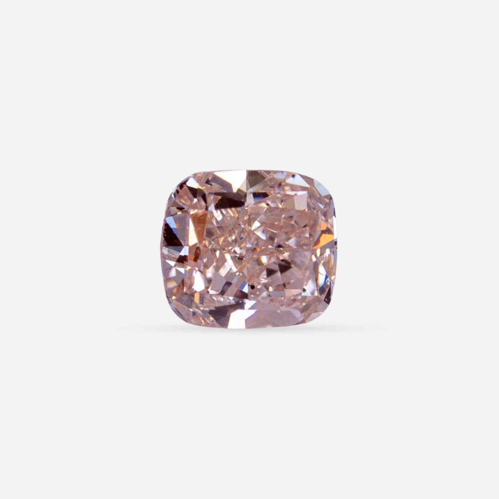 0.66 Ct Fancy Light Brownish Pink Cushion Modified Brilliant Natural Diamond