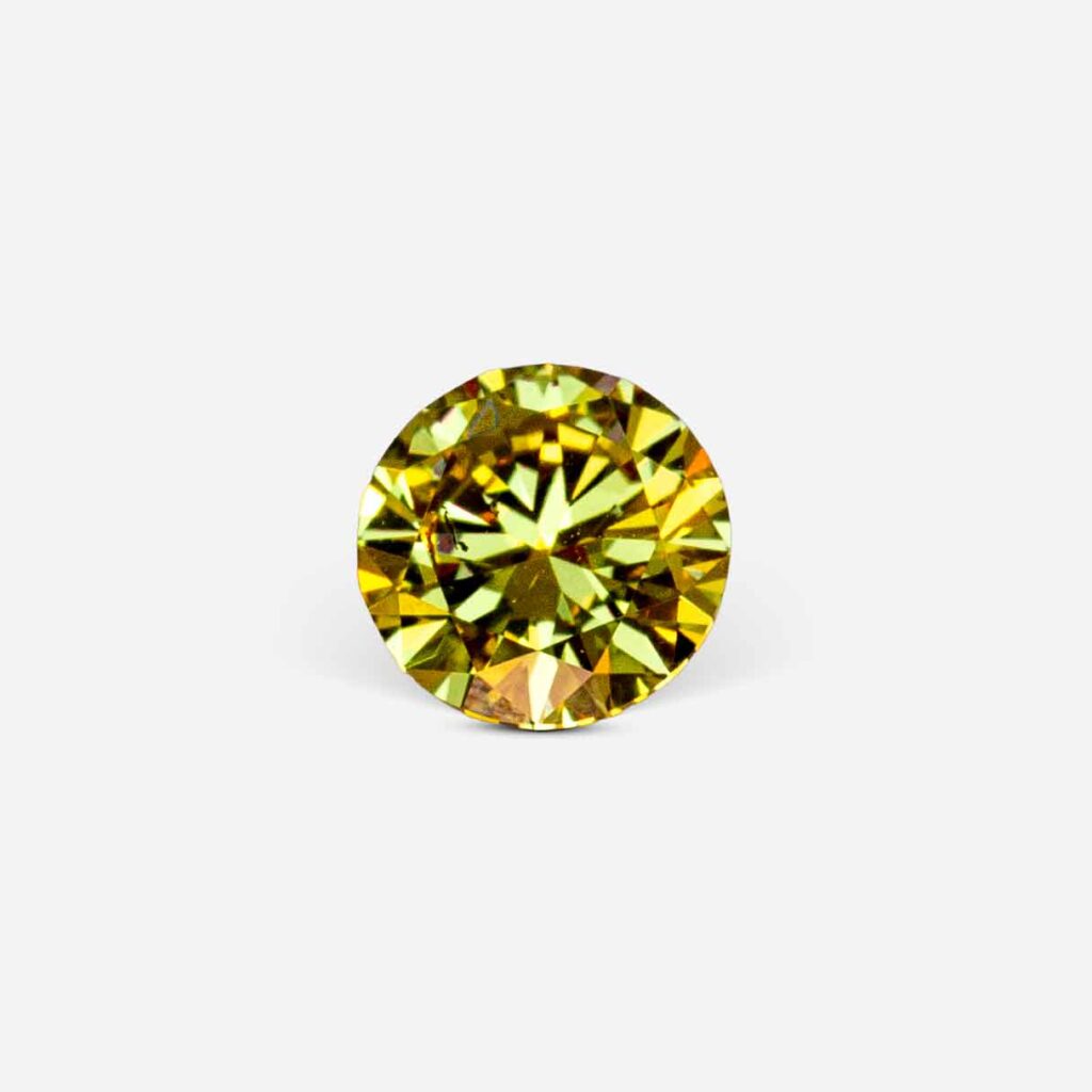 0.32 Ct Fancy Deep Yellow Round Brilliant Natural Diamond