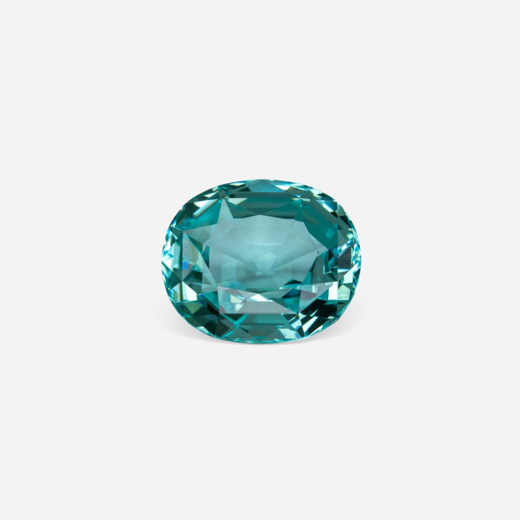 26.17 Ct Loupe Clean Light Blue-Green Cushion Mozambican Paraiba Tourmaline