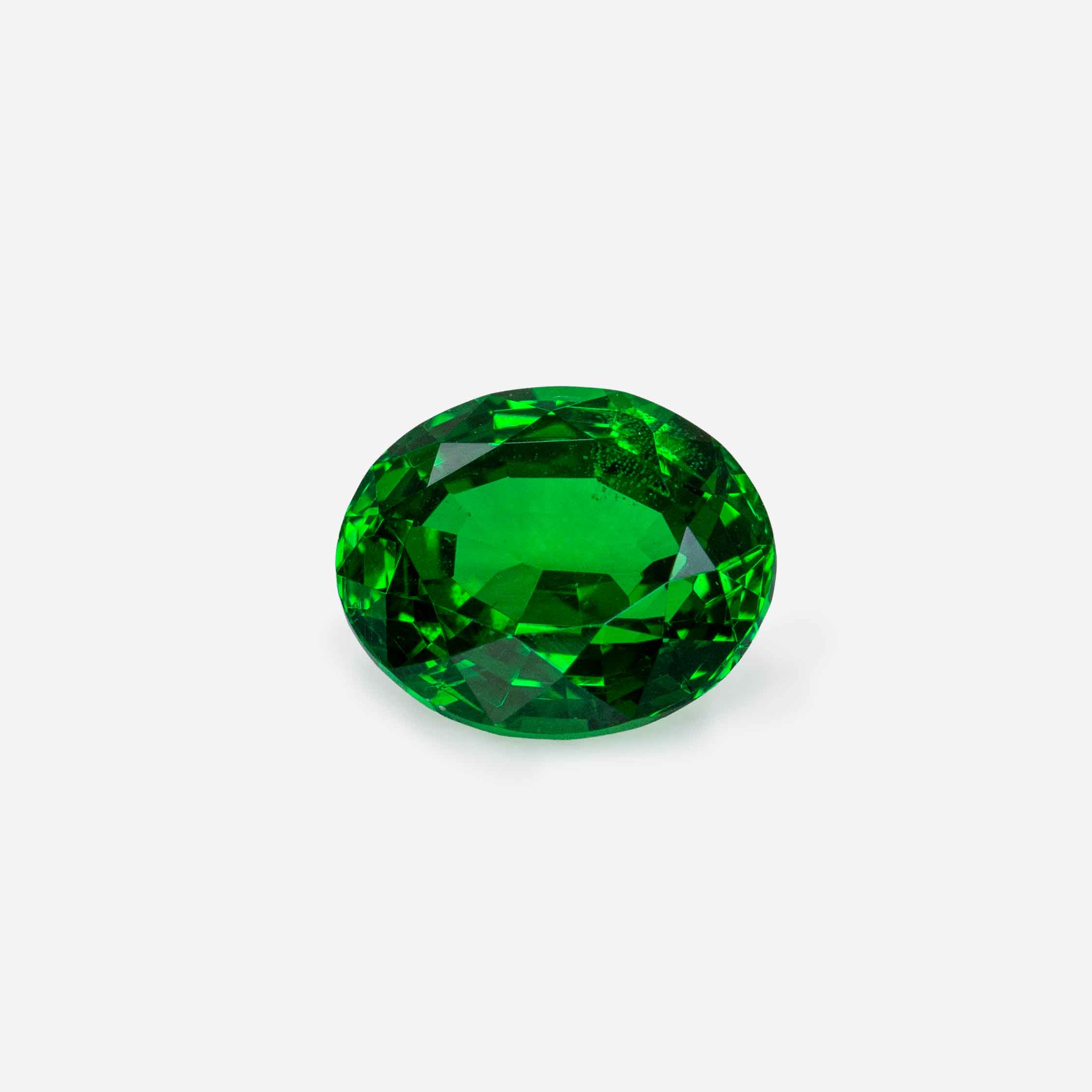 2.30 Ct Vivid Green Oval Tsavorite Garnet