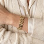 Cartier "Honeymoon" Diamond and Gold Bracelet on hand