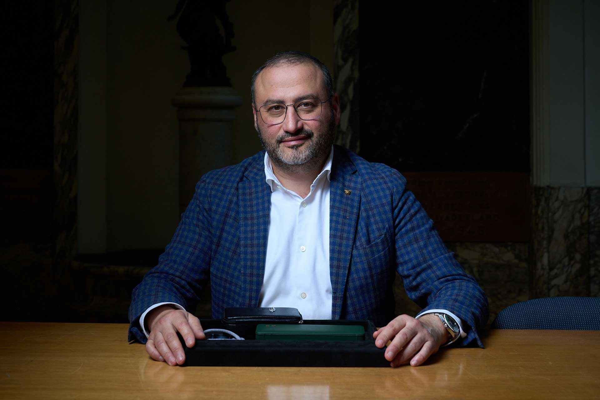 Reuven Veksler in the office