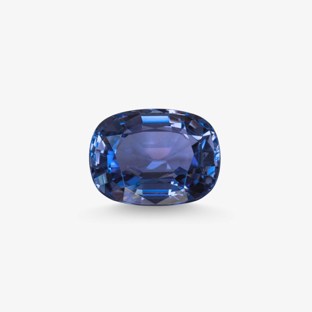 10.37 Ct Unheated Ceylon Colour-Change Sapphire Antique Cushion — Blue to Purple, SSEF Certified