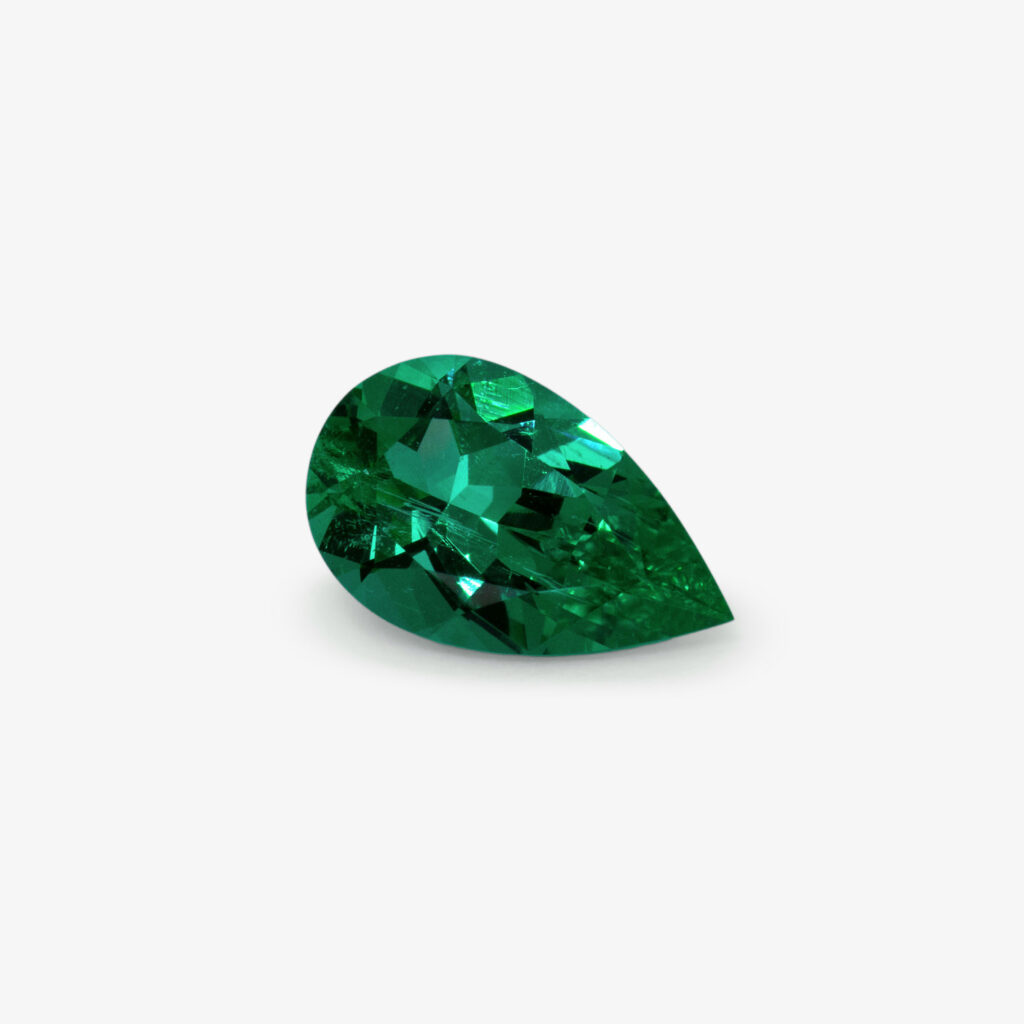 2.06 Ct Muzo Mine Pear-Shape Colombian Emerald — No Oil, Gübelin Certified