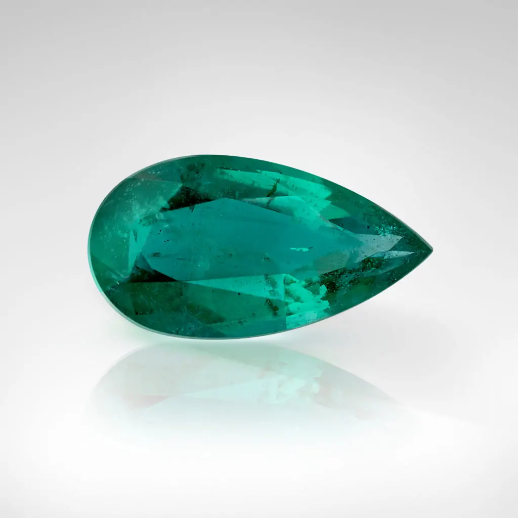 4.93 carat Pear Shape Zambian Emerald CGL