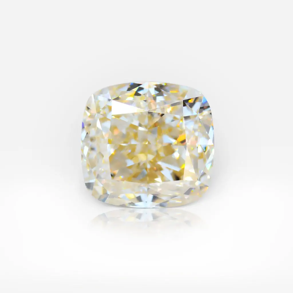 1.82 carat Light Yellow (U-V) VS2 Cushion Shape Diamond GIA