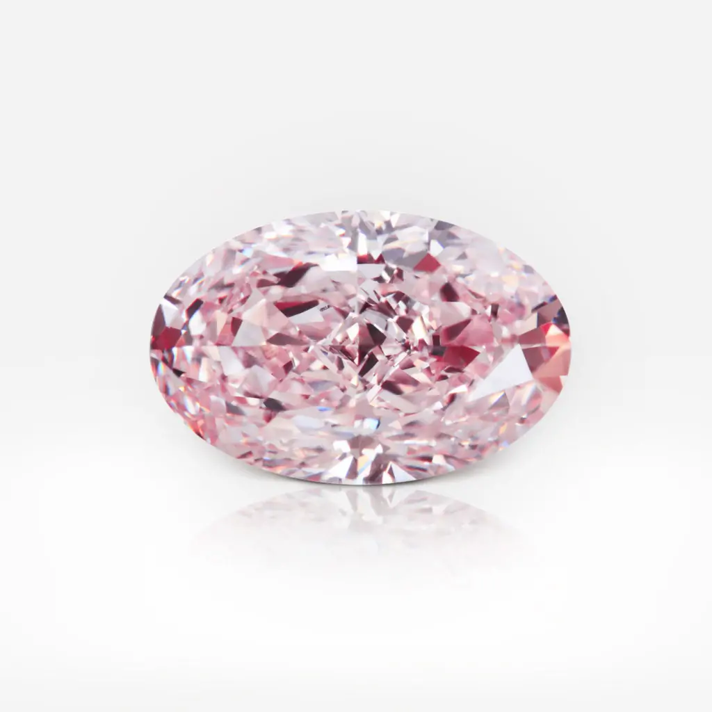 2.27 carat Fancy Purplish Pink VVS2 Oval Shape Diamond GIA - picture 1