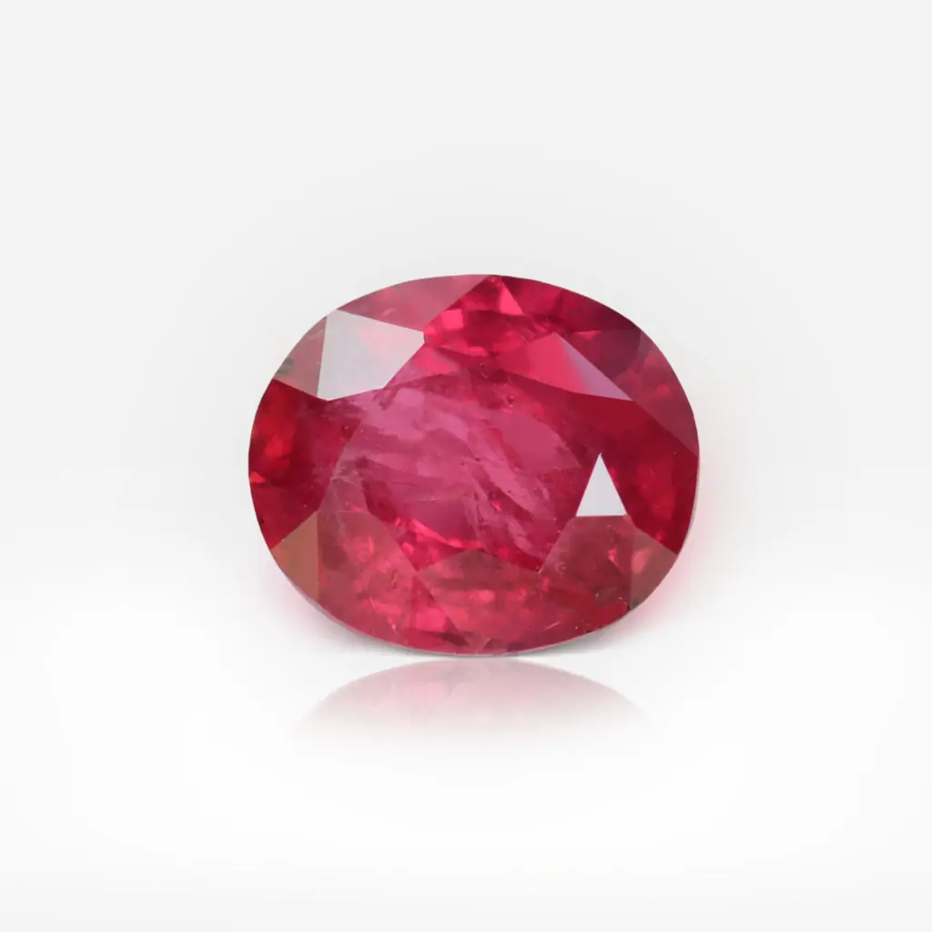 1.34 carat Oval Shape Vivid Red Tanzanian Ruby