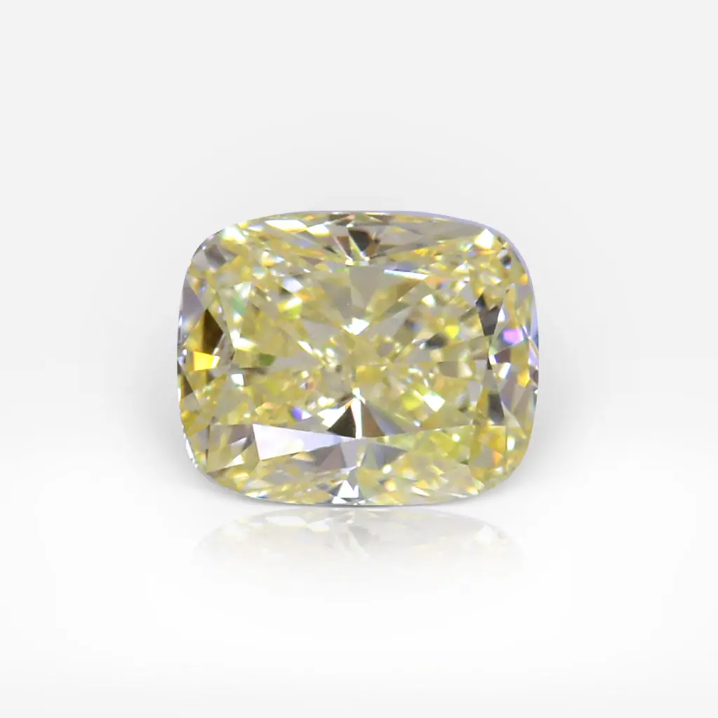 1.03 carat Fancy Light Yellow VVS1 Cushion Shape Diamond GIA