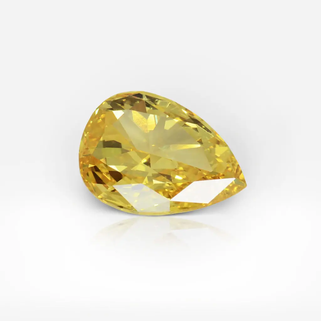 1.78 carat Fancy Vivid Yellow VVS2 Pear Shape Diamond GIA