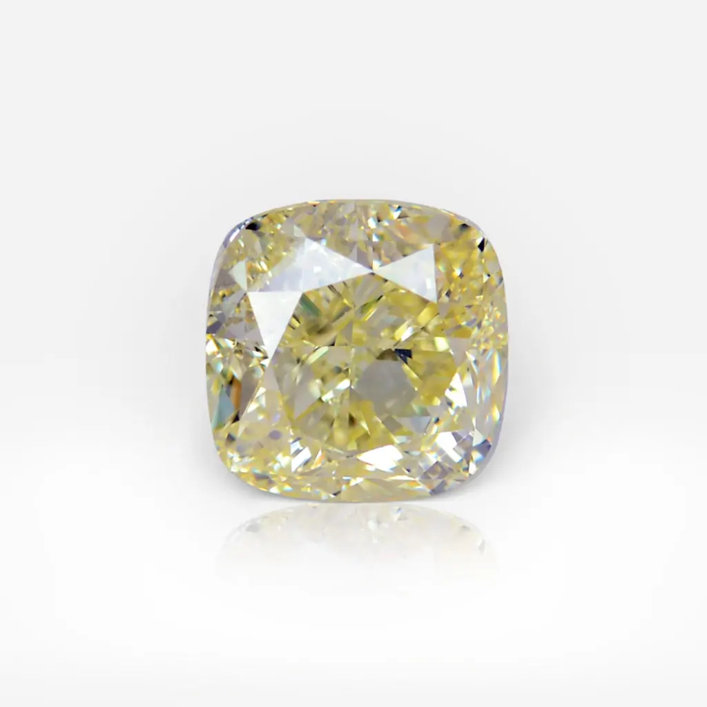 1.02 carat Fancy Light Yellow VS1 Cushion Shape Diamond GIA
