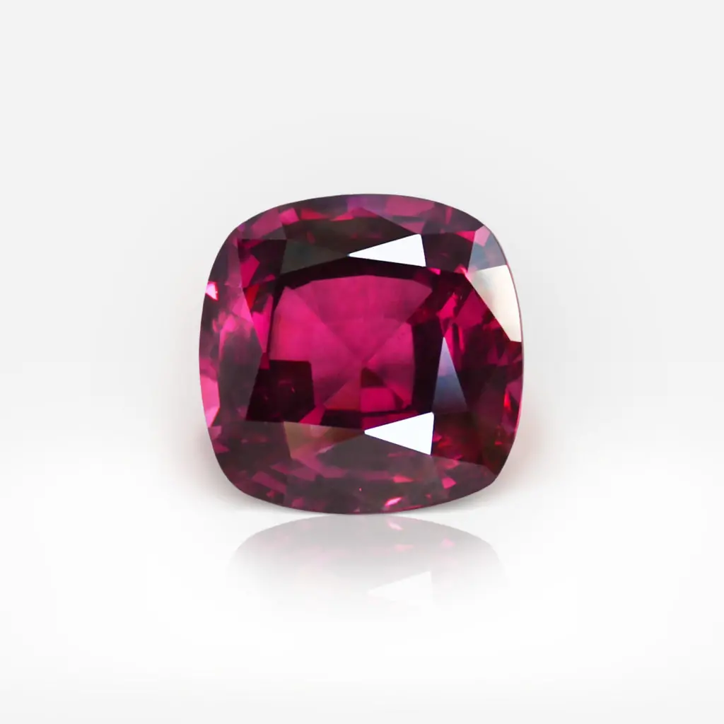 6.11 carat Cushion Shape Pinkish Red Tanzanian Rhodilite Garnet