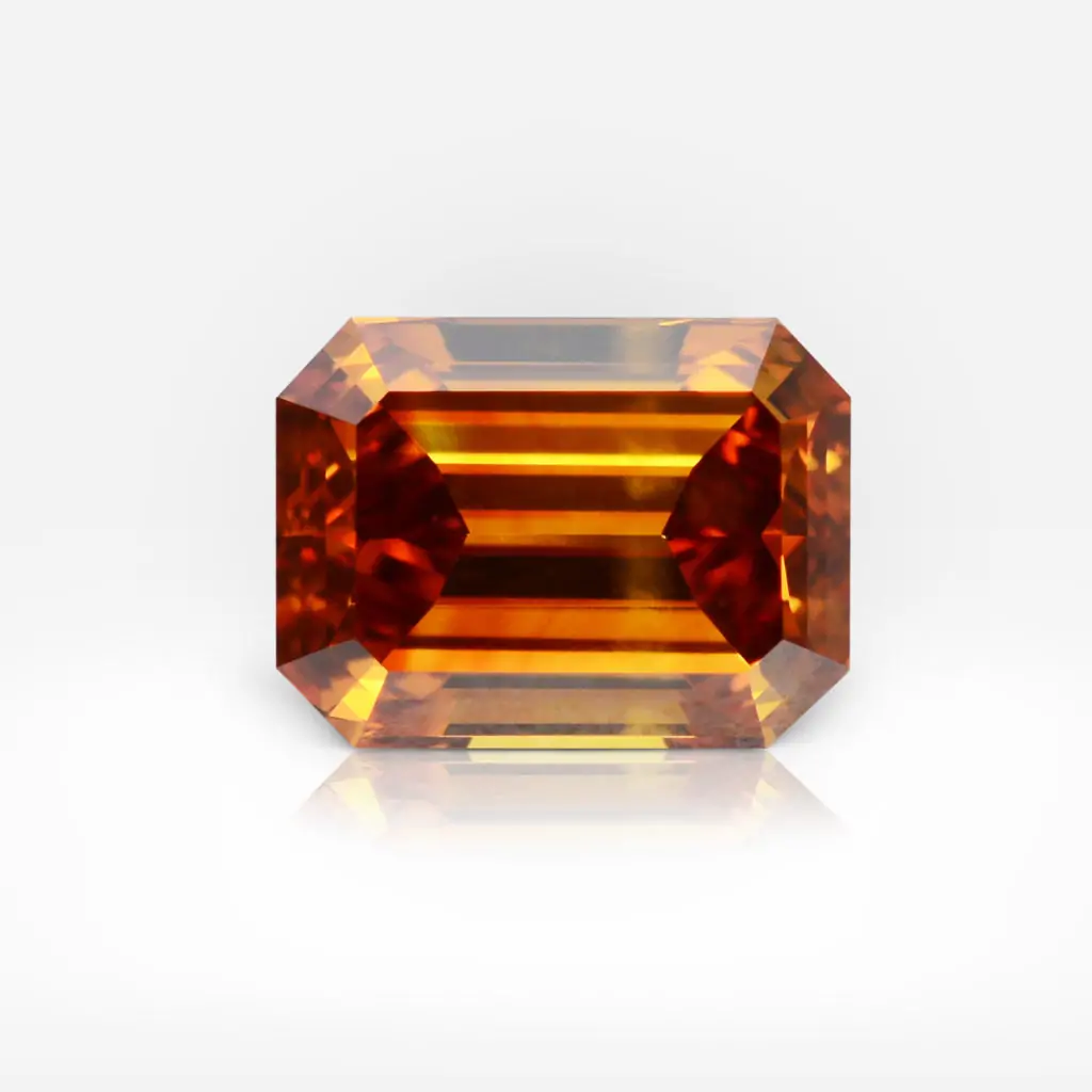 1.00 carat Fancy Deep Brownish Yellowish Orange I1 Emerald Shape Diamond GIA