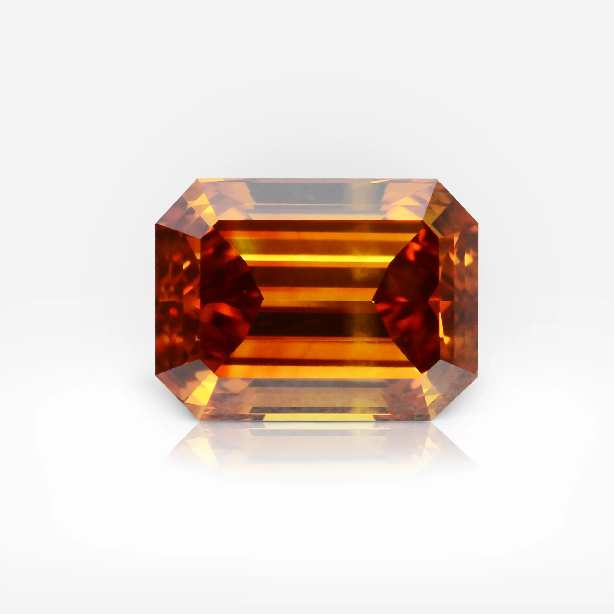 1,00 Karat Fancy Tiefbraun Gelblich-Orange I1 Smaragdschliff Diamant GIA
