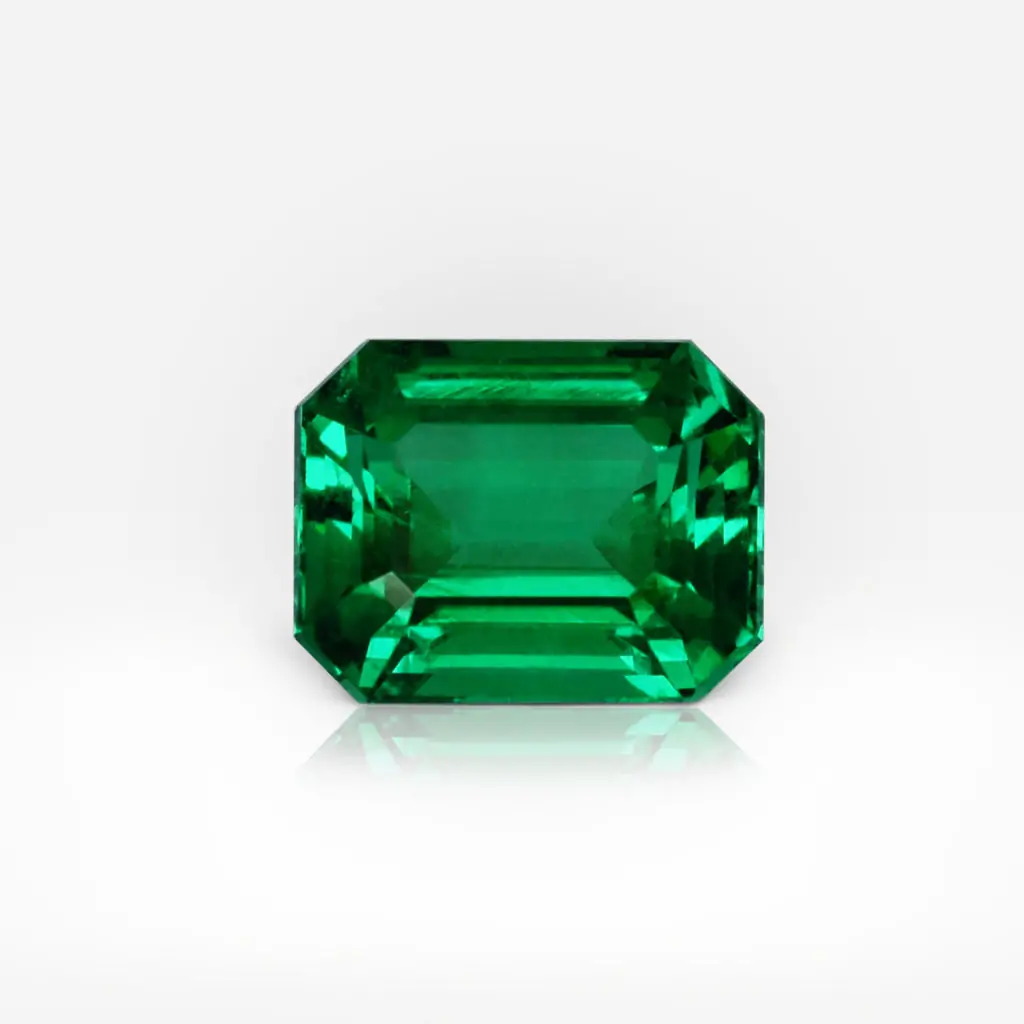 1.27 carat Green Emerald Shape Zambian Emerald
