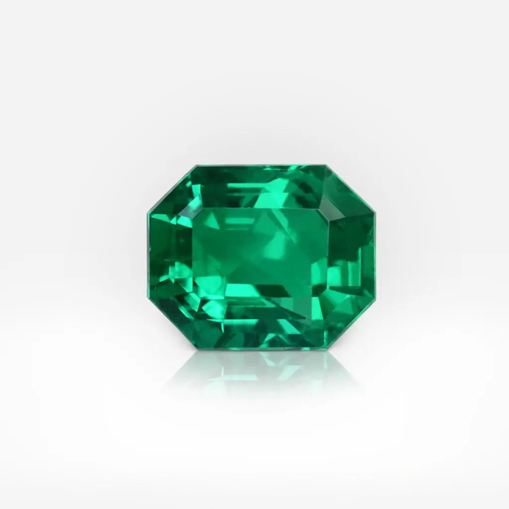 2.74 carat Octagonal Shape Vivid Green Colombian Emerald GRS