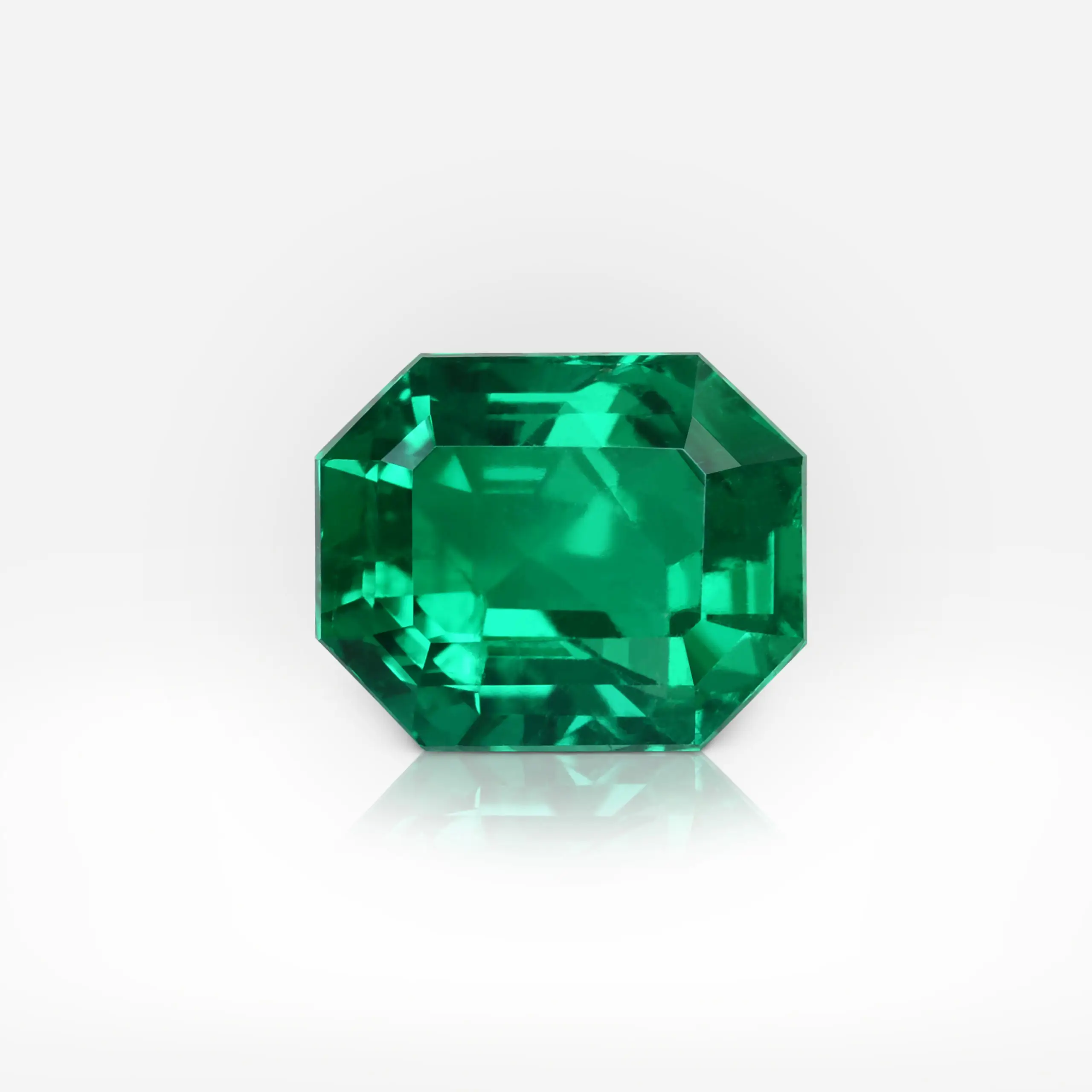 2.74 carat Octagonal Shape Vivid Green Colombian Emerald GRS - picture 1