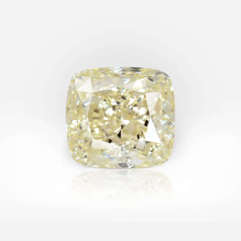 2.11 carat Light Yellow (Y-Z) VS1 Cushion Shape Diamond GIA