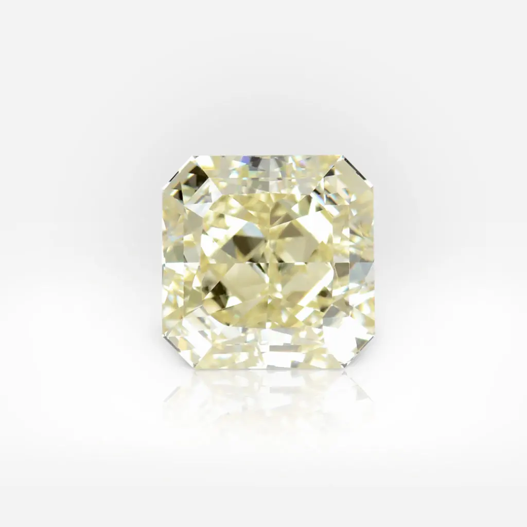 2.08 carat Light Yellow (Y-Z) VVS1 Radiant Shape Diamond GIA