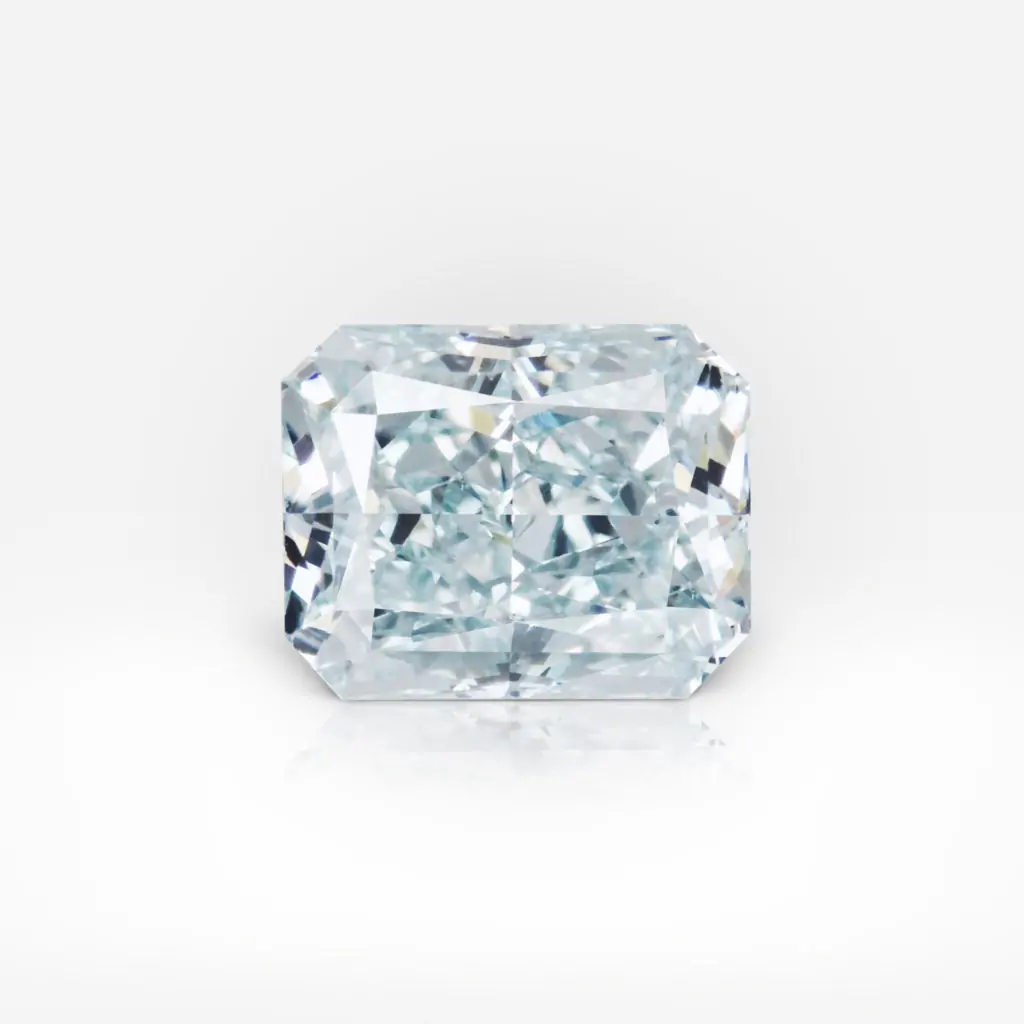 1.33 carat Fancy Blue Green SI1 Radiant Shape Diamond GIA