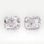 1.03 and 1.18 carat Pair of Light Pink, Faint Pink VVS2, VS2 Radiant Shape Diamonds GIA - thumb picture 1