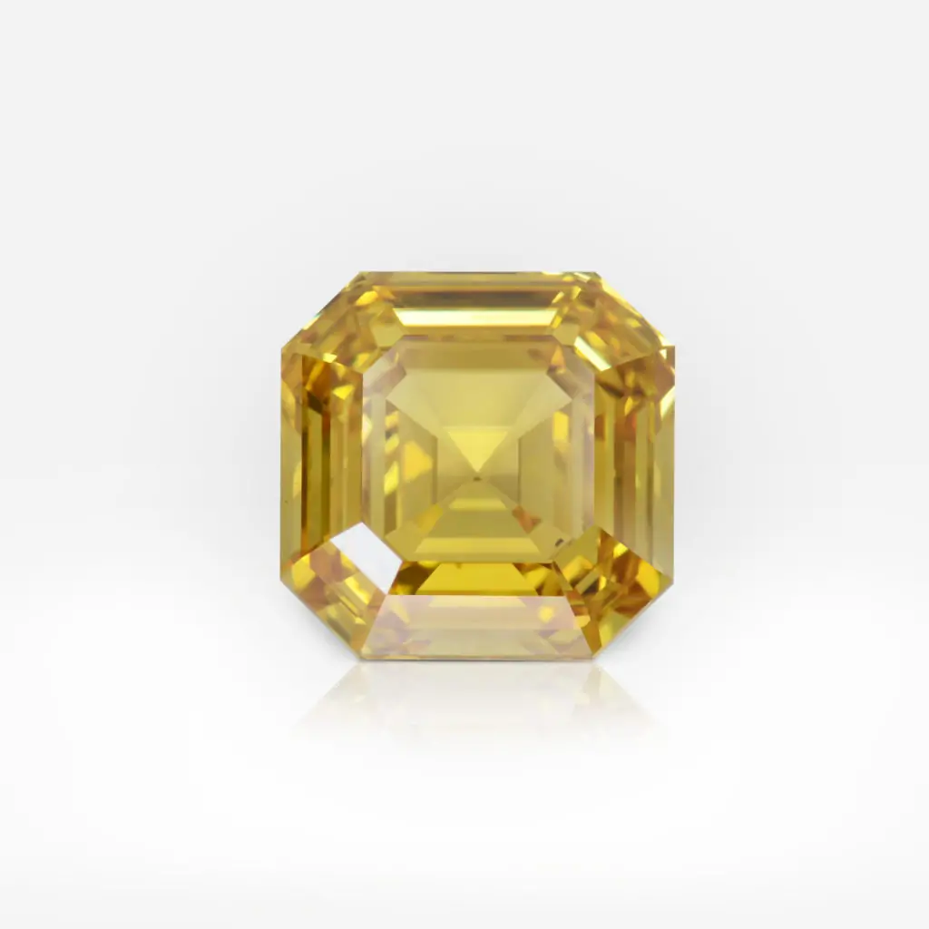 4.01 carat Fancy Deep Yellow SI1 Emerald Shape Diamond GIA