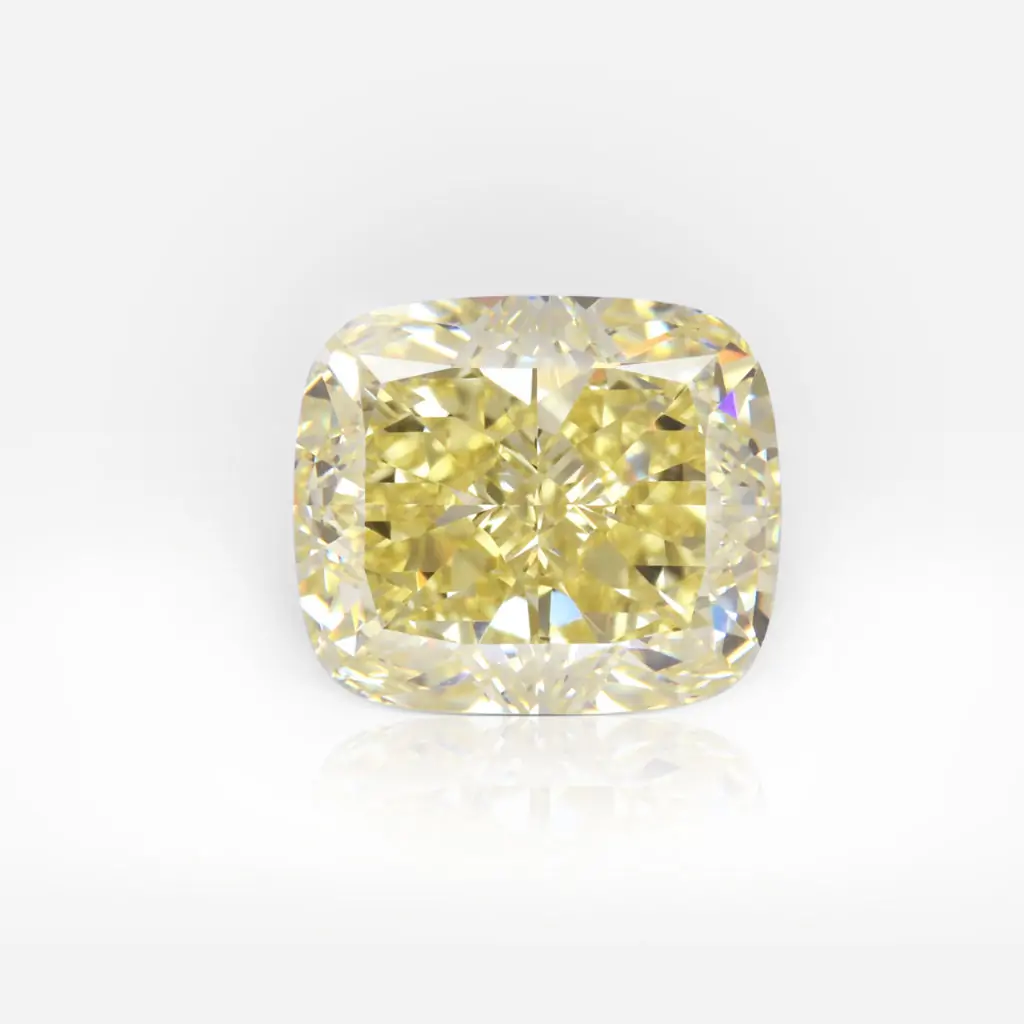 8.24 carat Fancy Intense Yellow VVS2 Cushion Shape Diamond GIA