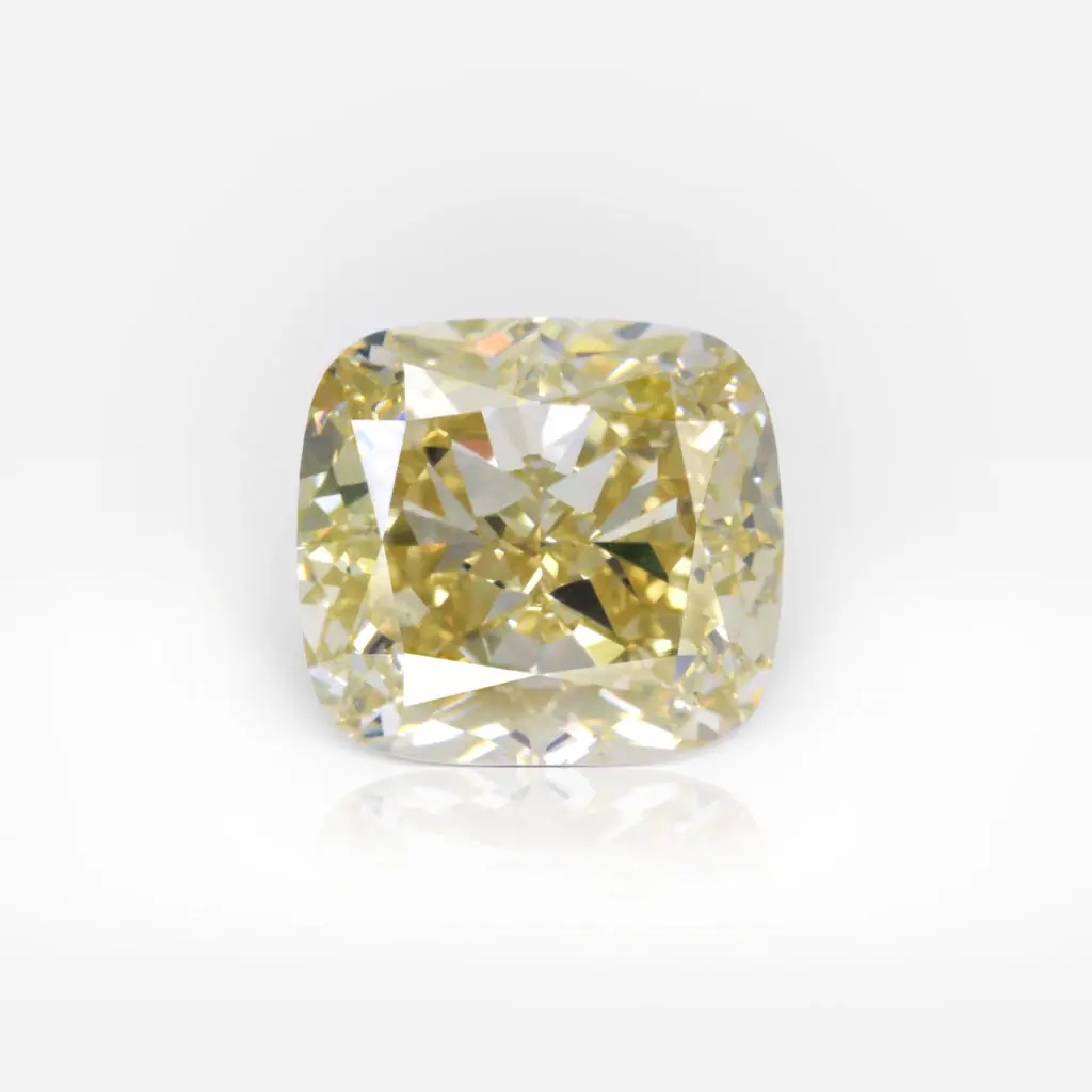 4.56 carat Fancy Orangy Yellow VS2 Cushion Shape Diamond GIA