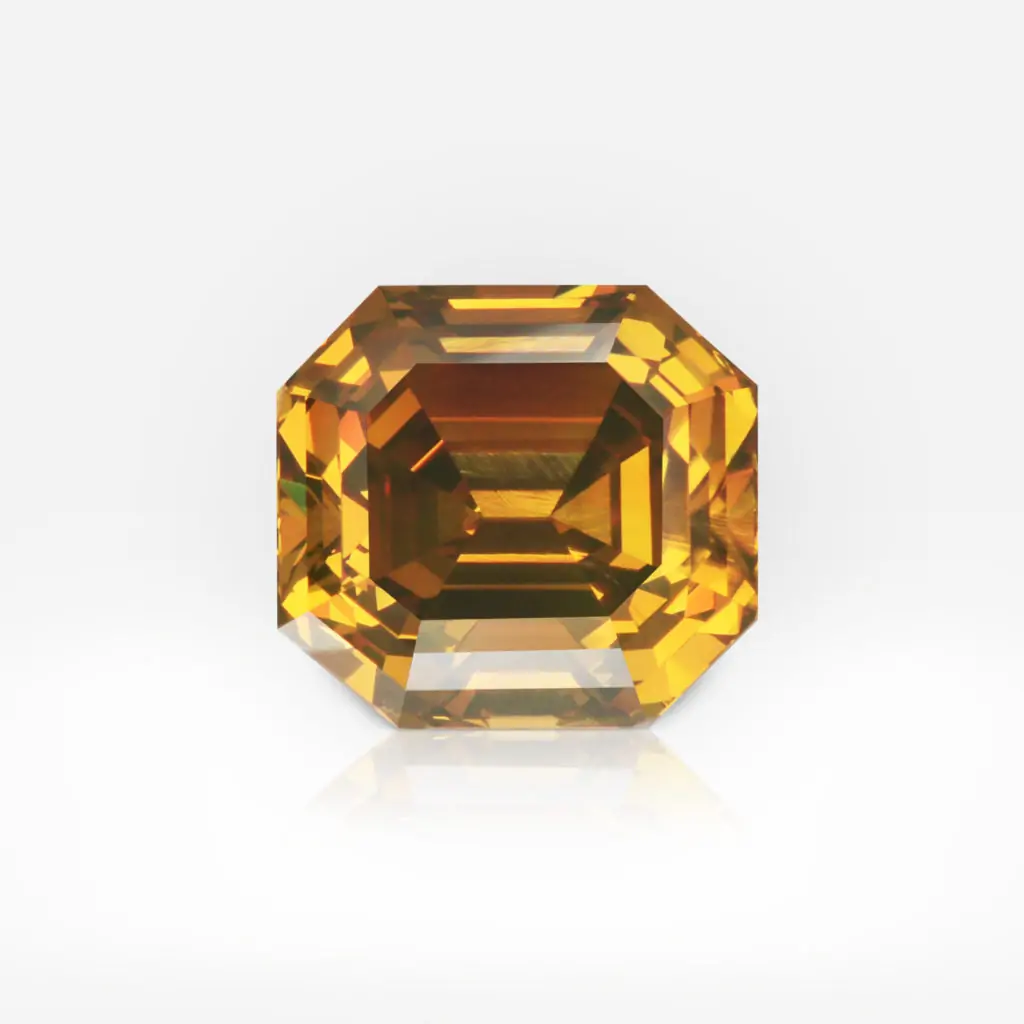 4.24 carat Fancy Deep Brownish Yellowish Orange SI1 Emerald Shape Diamond GIA - picture 1