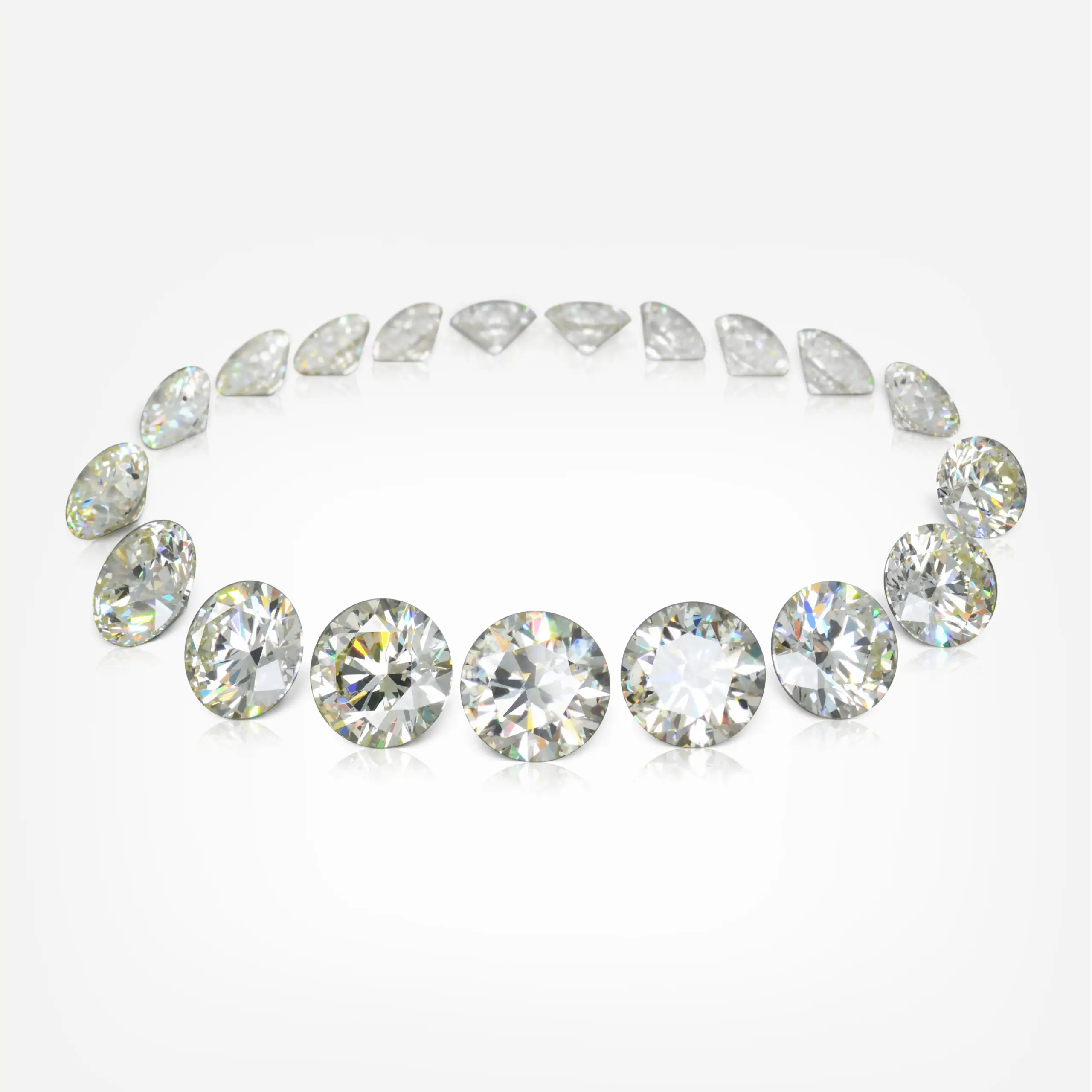 1.5-1.9 carat Set of 19 Stones Light Yellow (O-P) VS/VVS Round Shape Diamonds GIA - picture 1