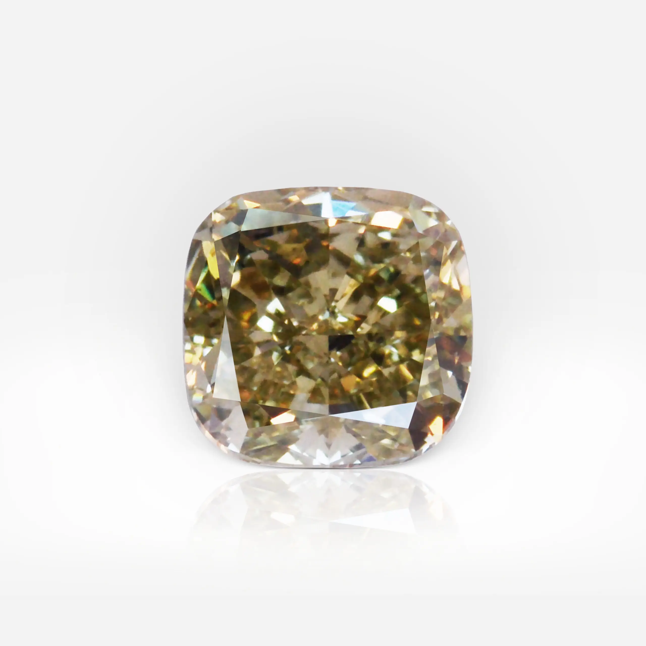 0.91 carat Fancy Grayish Yellowish Green SI1 Cushion Shape Diamond GIA - picture 1