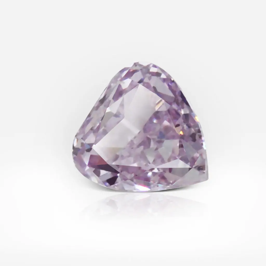 0.17 carat Fancy Pink Purple Heart Shape Diamond GIA - picture 1