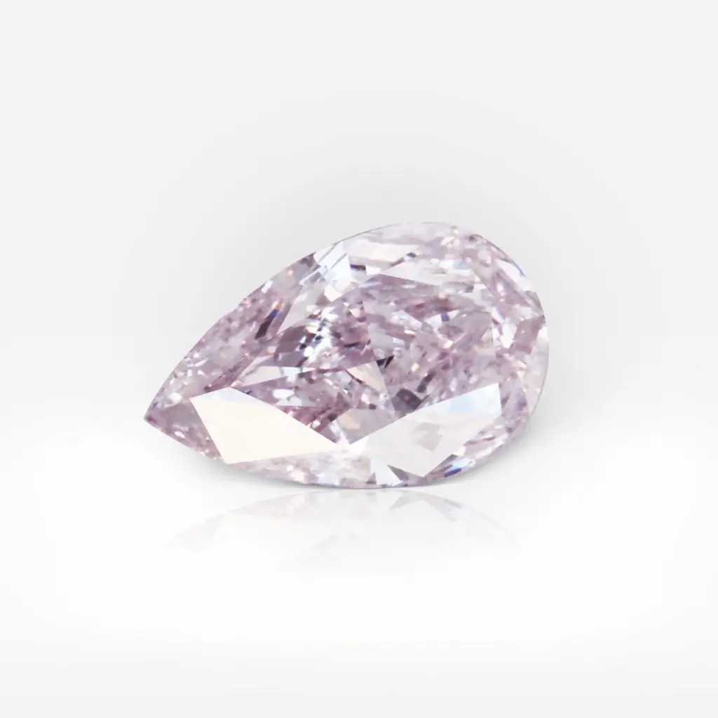 0.37 carat Fancy Purple Pink Pear Shape Diamond GIA