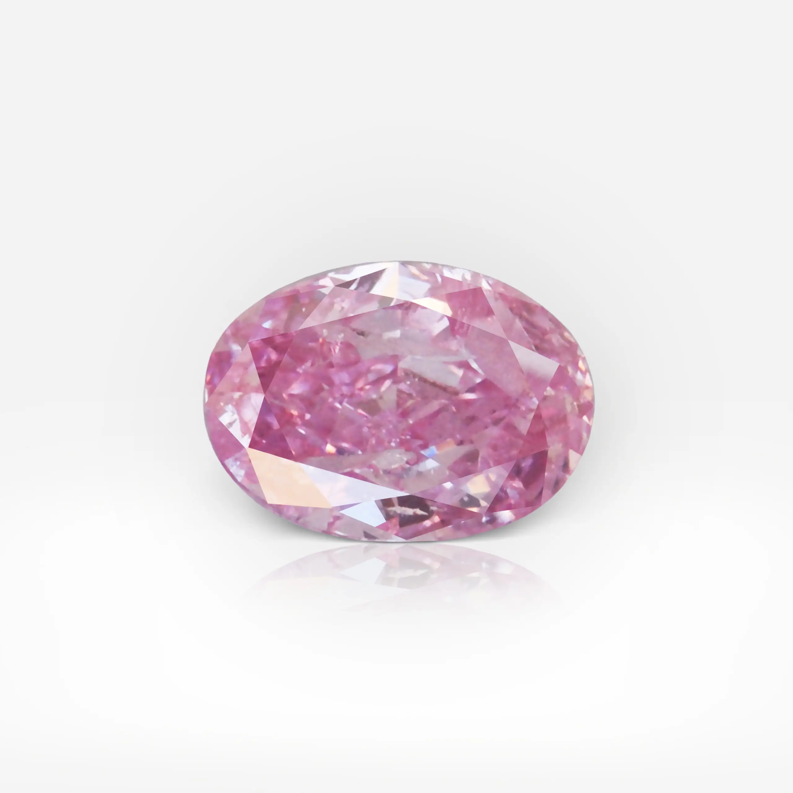 0.41 carat Fancy Vivid Purplish Pink Oval Shape Diamond GIA - picture 1