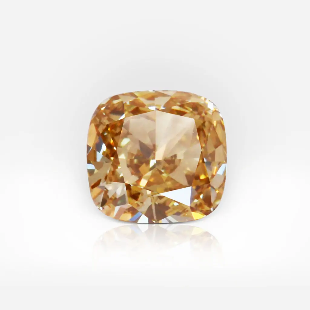 0.61 carat Fancy Brownish Yellow VVS2 Cushion Shape Diamond GIA - picture 1