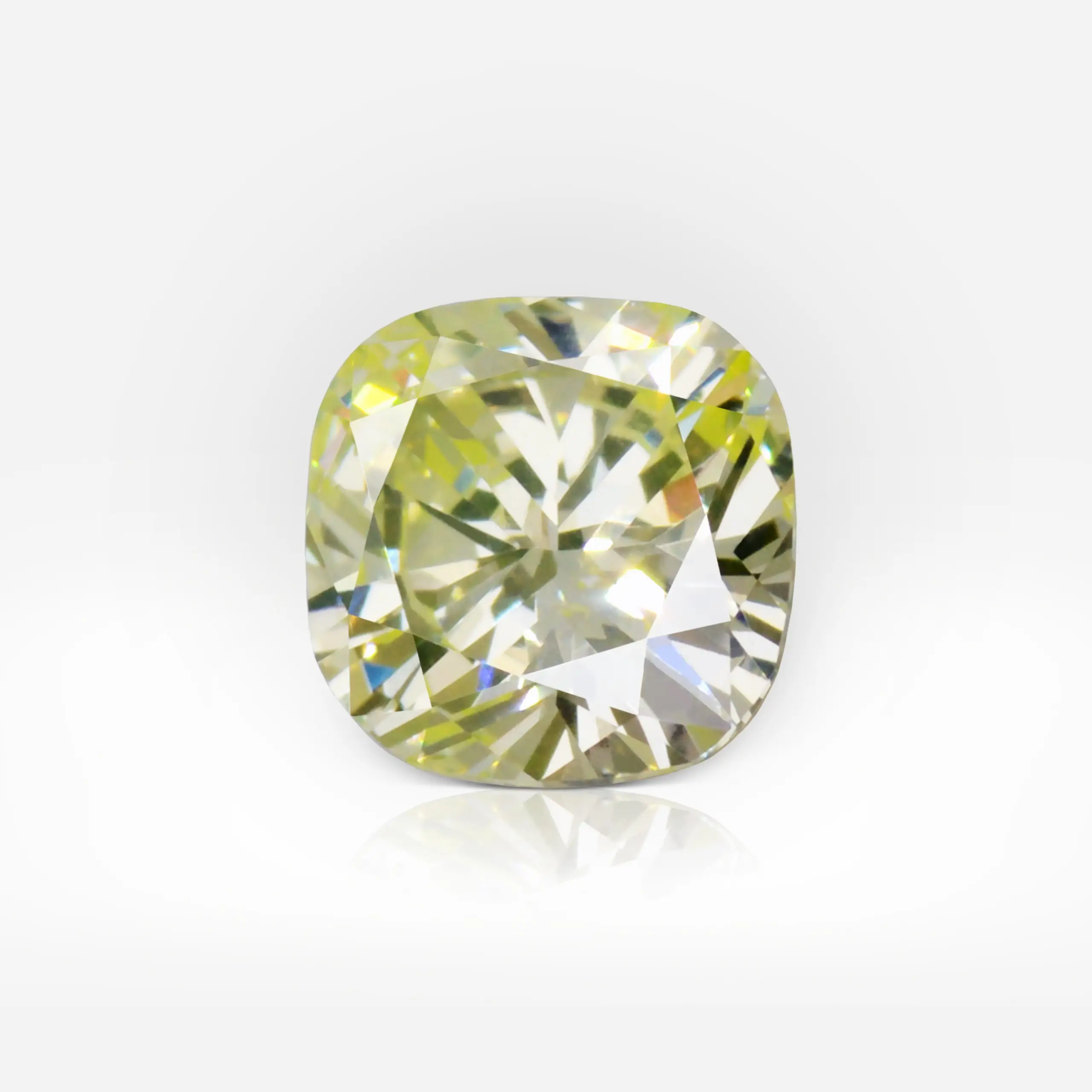 0.57 carat Fancy Green Yellow I1 Cushion Shape Diamond GIA - picture 1
